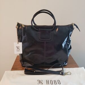 Hobo Black Sheila Large Satchel Carryall Leather Bag